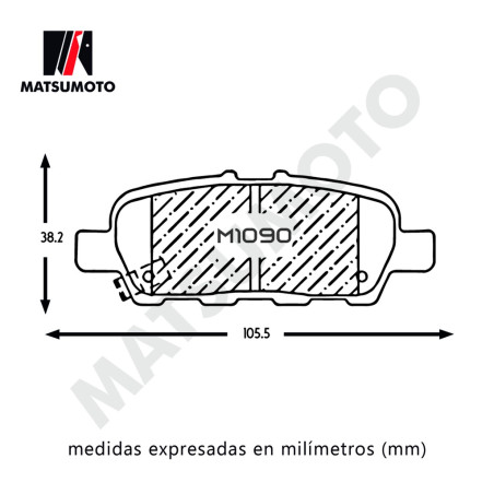 PASTILLA DE FRENO TRASERA NISSAN SUZUKI