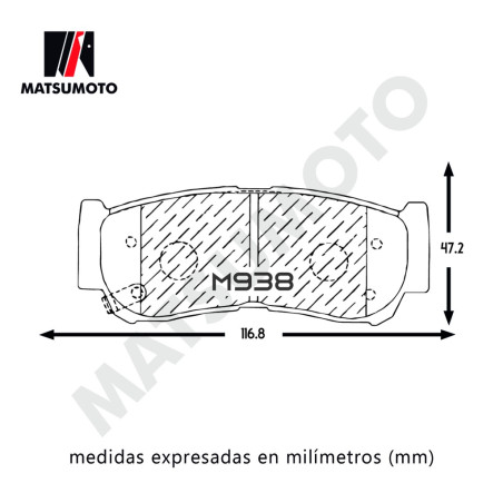 PASTILLA DE FRENO TRASERA MAXUS T60 SSANGYONG STAVIC HYUNDAI SANTA FE LOW METAL BLACK EDITION