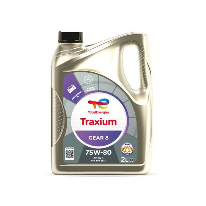 ACEITE DE CAJA DE CAMBIOS MANUAL TOTAL TRAXIUM GEAR 8 75W80 2 LITROS