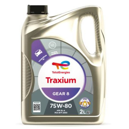 ACEITE DE CAJA DE CAMBIOS MANUAL TOTAL TRAXIUM GEAR 8 75W80 2 LITROS