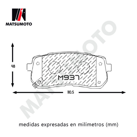 PASTILLA DE FRENO TRASERA HYUNDAI KIA
