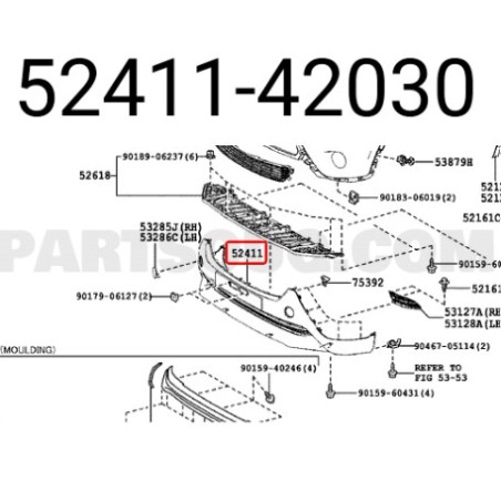 PARACHOQUE DELANTERO INFERIOR TOYOTA RAV4 2013 2018