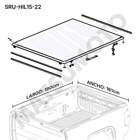 LONA MARITIMA TOYOTA HILUX REVO GREAT WALL POER