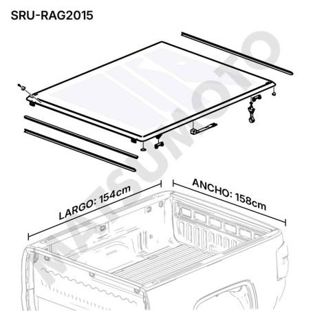 LONA MARITIMA FORD RANGER 2015 2022