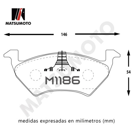 PASTILLA DE FRENO DELANTERA VOLKSWAGEN GOL VOYAGE SAVEIRO