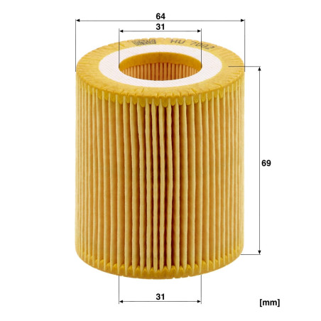 FILTRO MANN HU7002Z ELEMENTO MAZDA BT50 FORD RANGER