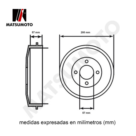 TAMBOR DE FRENO TRASERO CHEVROLET AVEO OPTRA SPARK GT 2004 2017 C/U