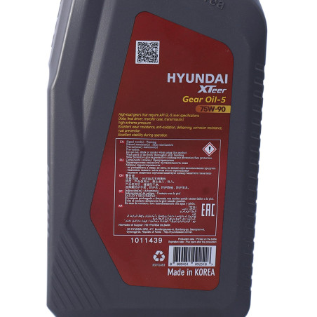 ACEITE HYUNDAI CAJA DE CAMBIO MANUAL 75W90 HYUNDAI XTEER 1 LITRO