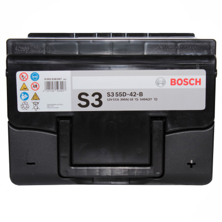 BATERIA 12VOLT 55AH AMPERES CCA390 BOSCH S3