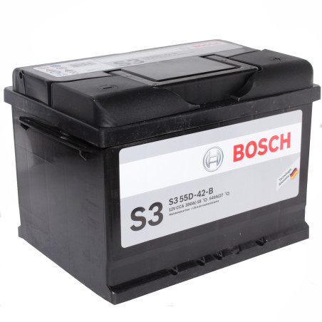 BATERIA 12VOLT 55AH AMPERES CCA390 BOSCH S3