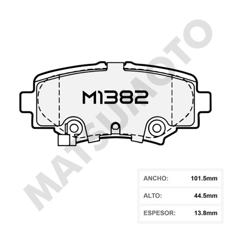 PASTILLA DE FRENO TRASERA MAZDA 3 CX3 CX30