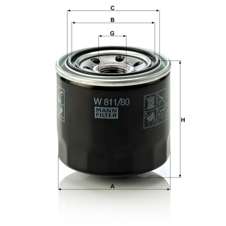 FILTRO ACEITE MANN W818/8