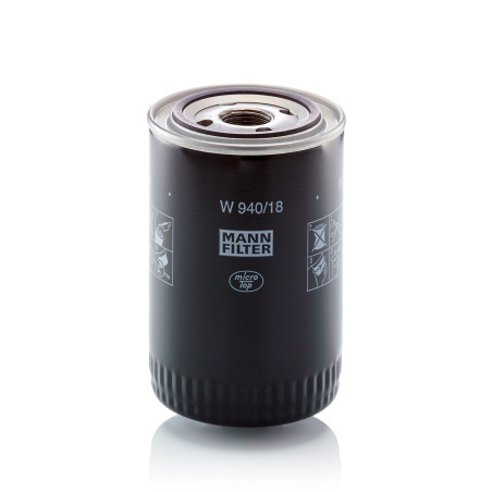 FILTRO ACEITE MANN W940/18 MOTOR DEUTZ F4L912 BF4L912 F3L912 CAT 3054 TA CAT 3150